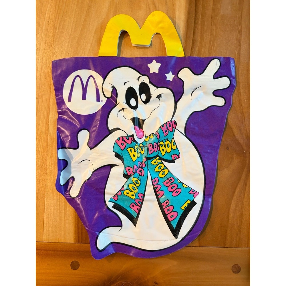 Vintage 80's 90s Halloween Trick Or Treat Bags Sesame Street & McDonald's Ghost - Picture 6 of 9